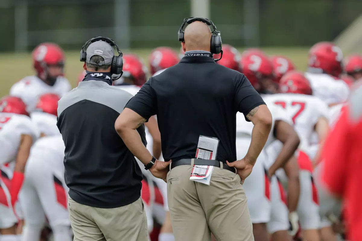 Presbyterian takes on Davidson in non-conference football action at Bailey Memorial Stadium on Saturday, April 10, 2021 in Clinton, South Carolina.