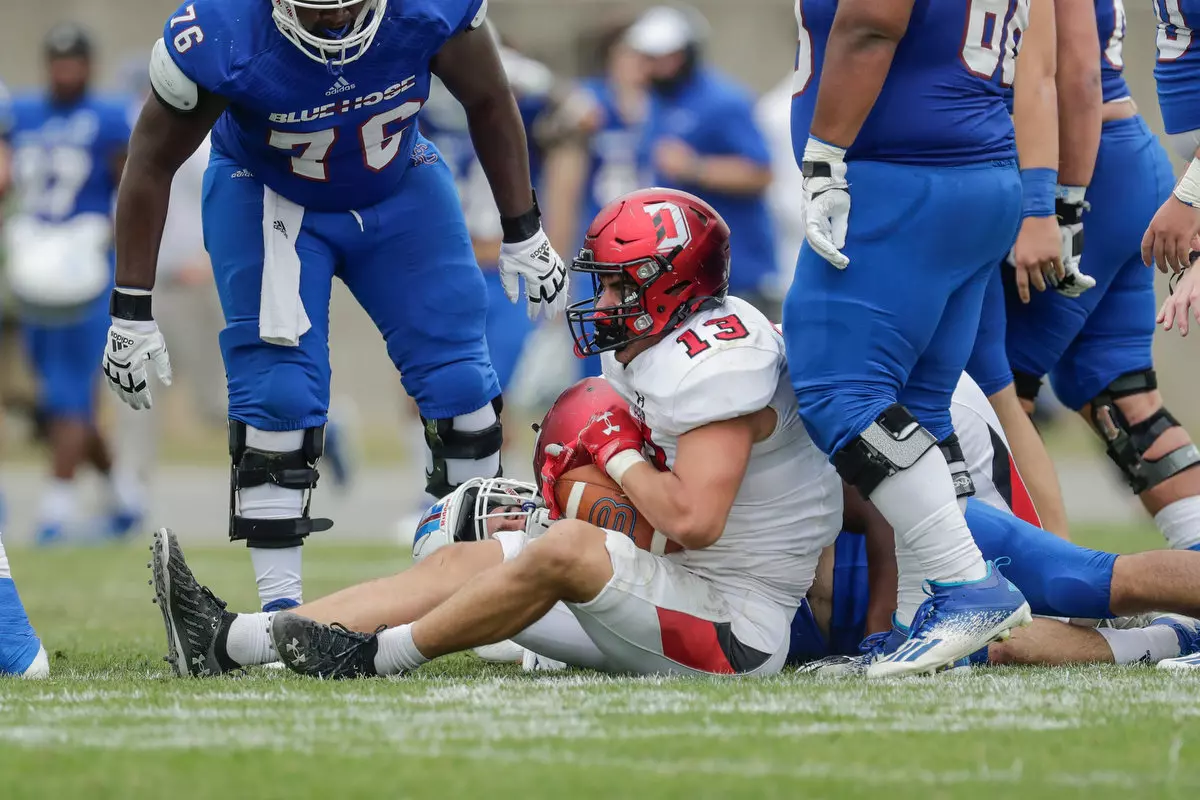 Presbyterian takes on Davidson in non-conference football action at Bailey Memorial Stadium on Saturday, April 10, 2021 in Clinton, South Carolina.