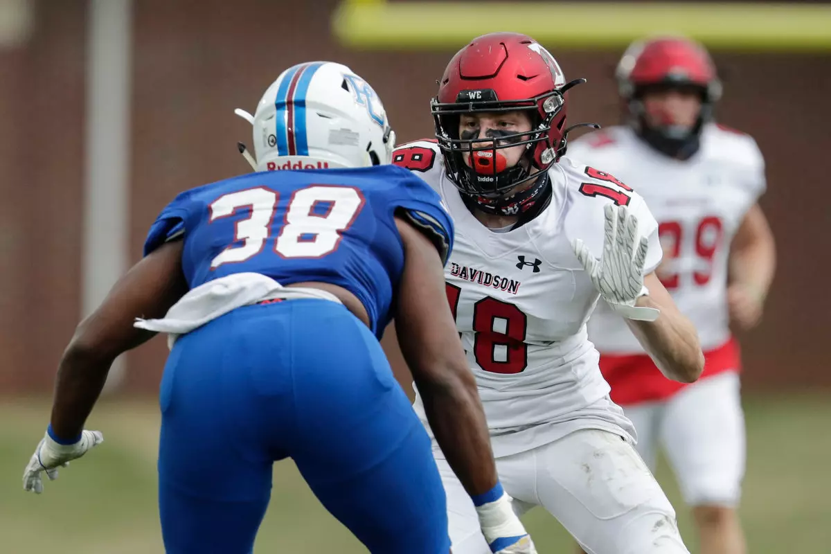 Presbyterian takes on Davidson in non-conference football action at Bailey Memorial Stadium on Saturday, April 10, 2021 in Clinton, South Carolina.
