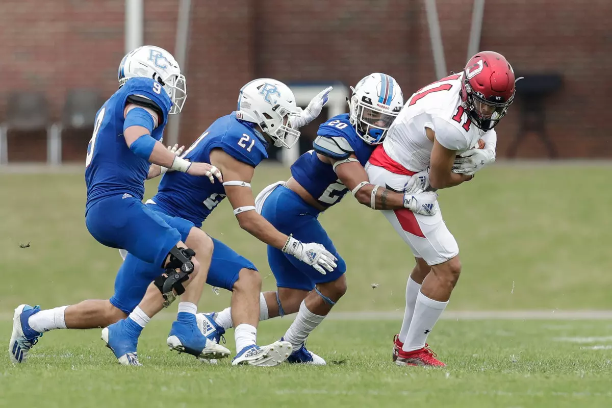 Presbyterian takes on Davidson in non-conference football action at Bailey Memorial Stadium on Saturday, April 10, 2021 in Clinton, South Carolina.