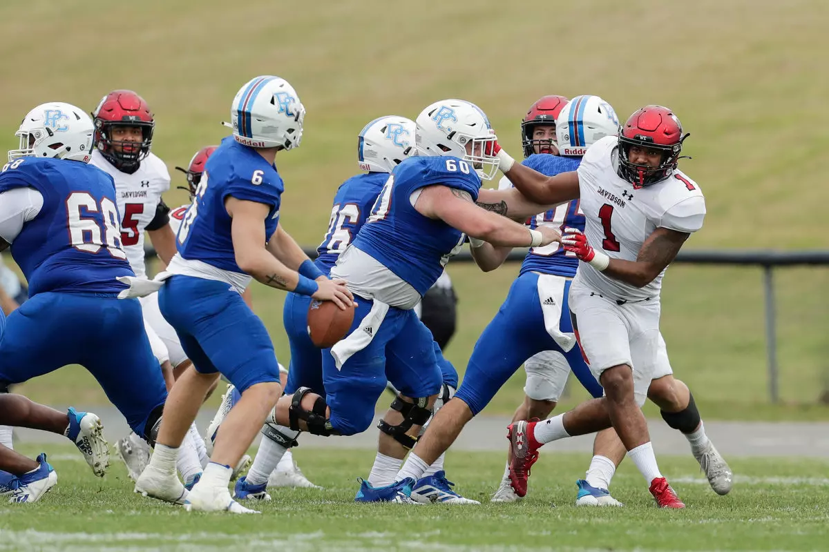 Presbyterian takes on Davidson in non-conference football action at Bailey Memorial Stadium on Saturday, April 10, 2021 in Clinton, South Carolina.