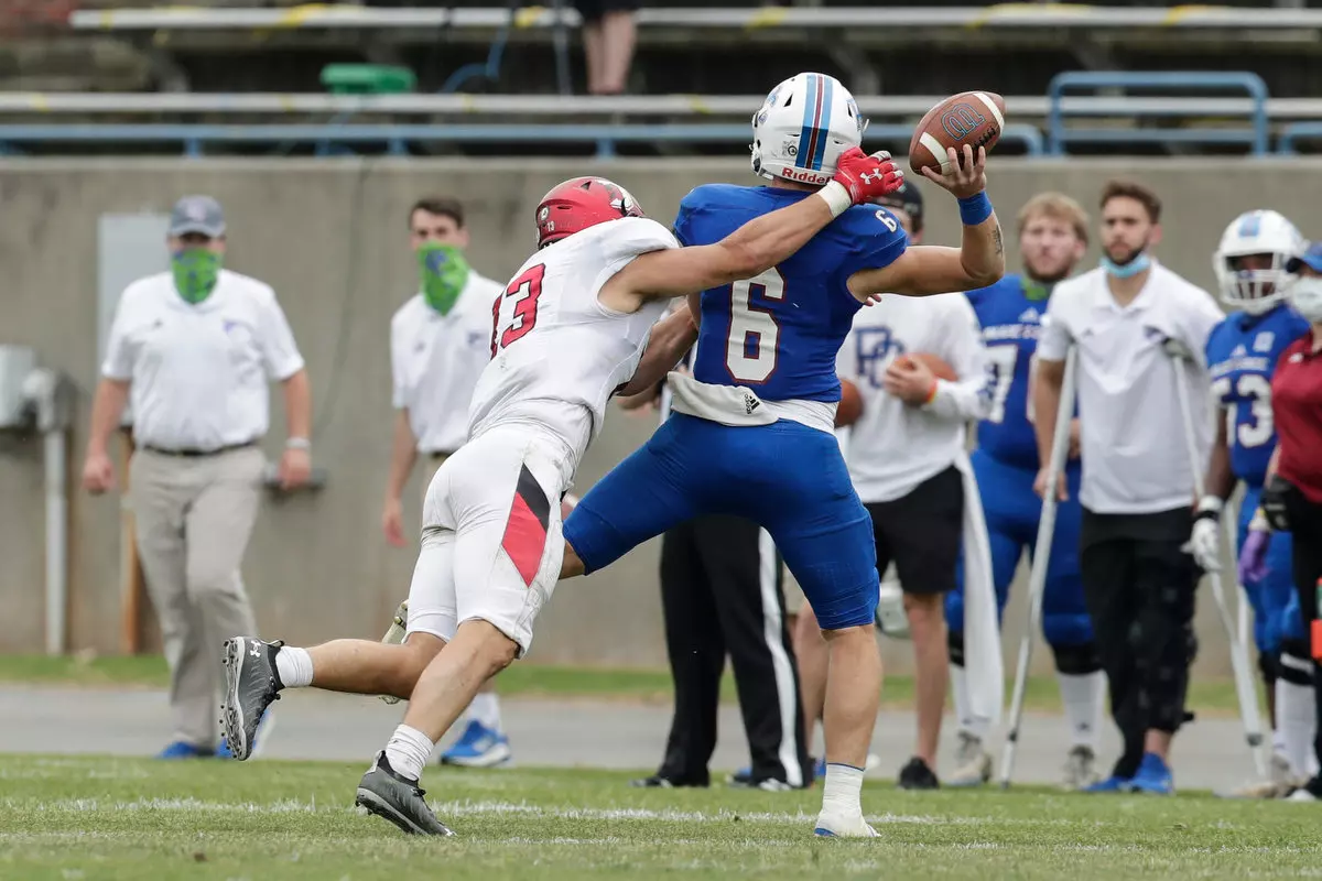 Presbyterian takes on Davidson in non-conference football action at Bailey Memorial Stadium on Saturday, April 10, 2021 in Clinton, South Carolina.
