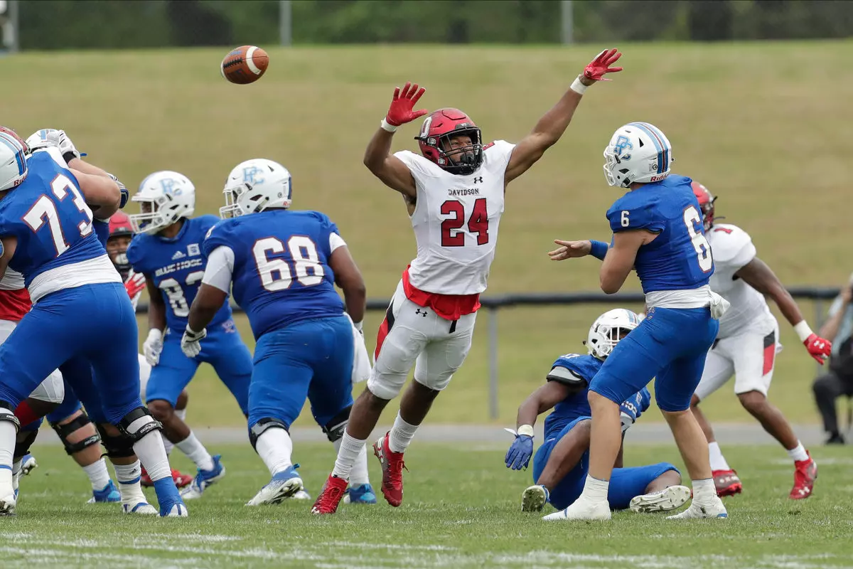 Presbyterian takes on Davidson in non-conference football action at Bailey Memorial Stadium on Saturday, April 10, 2021 in Clinton, South Carolina.