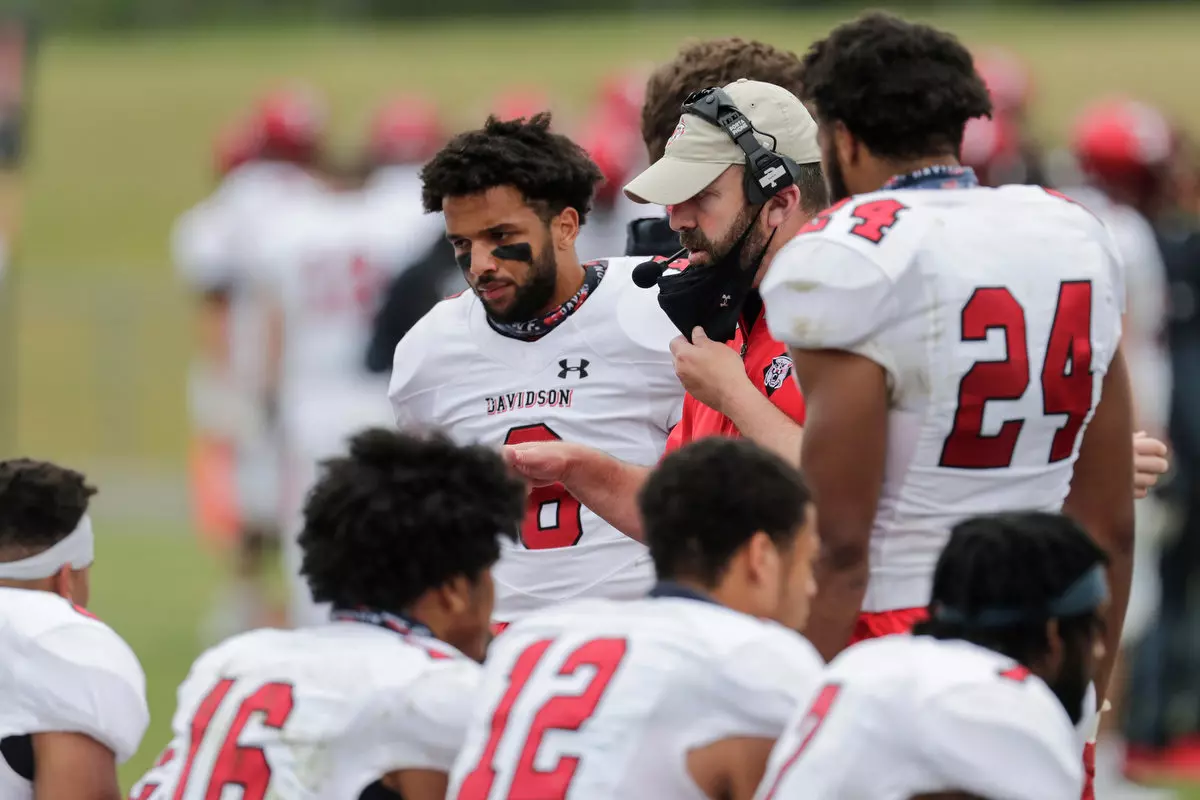 Presbyterian takes on Davidson in non-conference football action at Bailey Memorial Stadium on Saturday, April 10, 2021 in Clinton, South Carolina.