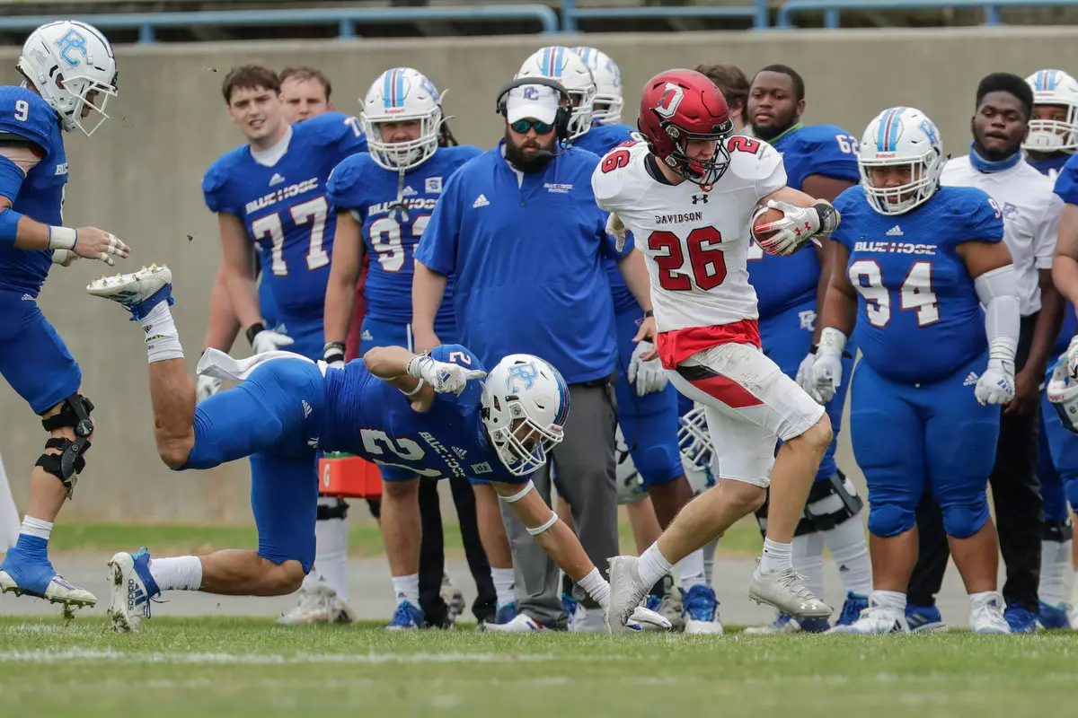 Presbyterian takes on Davidson in non-conference football action at Bailey Memorial Stadium on Saturday, April 10, 2021 in Clinton, South Carolina.