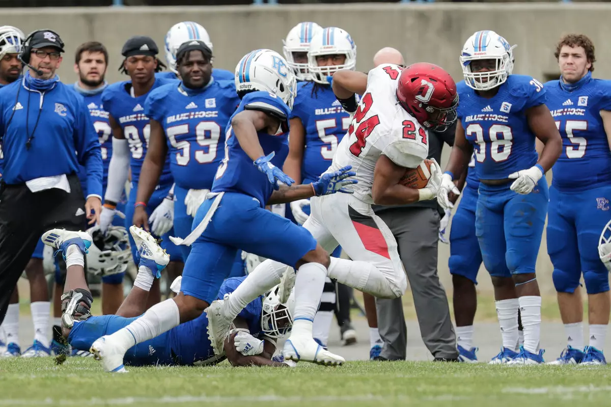 Presbyterian takes on Davidson in non-conference football action at Bailey Memorial Stadium on Saturday, April 10, 2021 in Clinton, South Carolina.