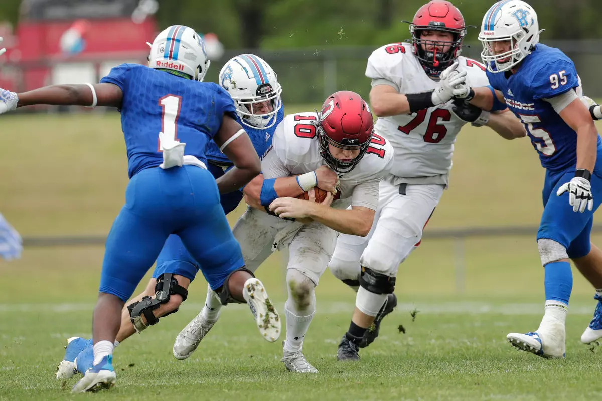 Presbyterian takes on Davidson in non-conference football action at Bailey Memorial Stadium on Saturday, April 10, 2021 in Clinton, South Carolina.