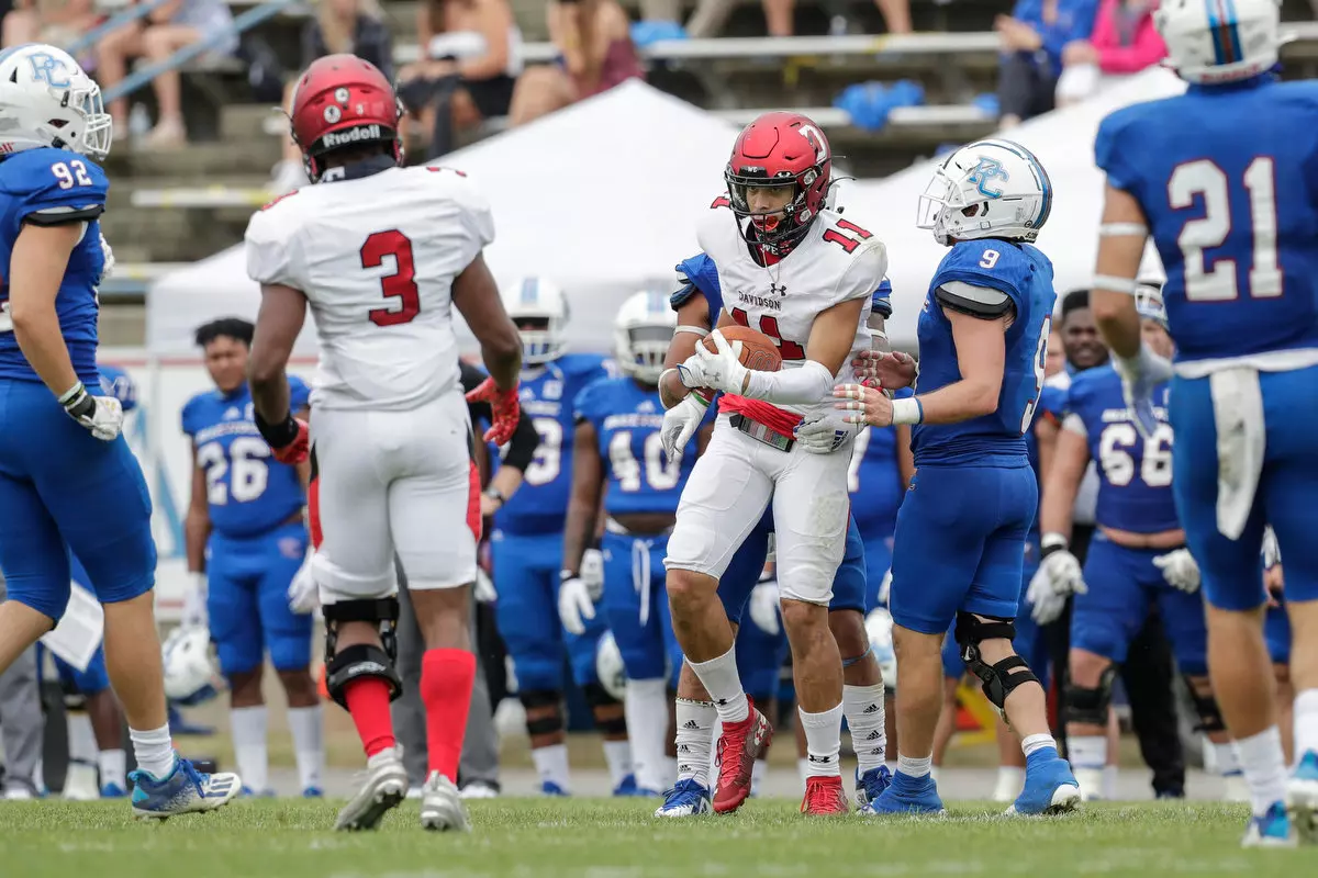 Presbyterian takes on Davidson in non-conference football action at Bailey Memorial Stadium on Saturday, April 10, 2021 in Clinton, South Carolina.