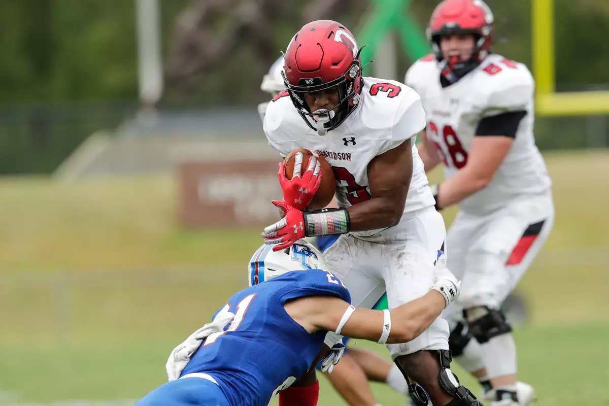 Presbyterian takes on Davidson in non-conference football action at Bailey Memorial Stadium on Saturday, April 10, 2021 in Clinton, South Carolina.