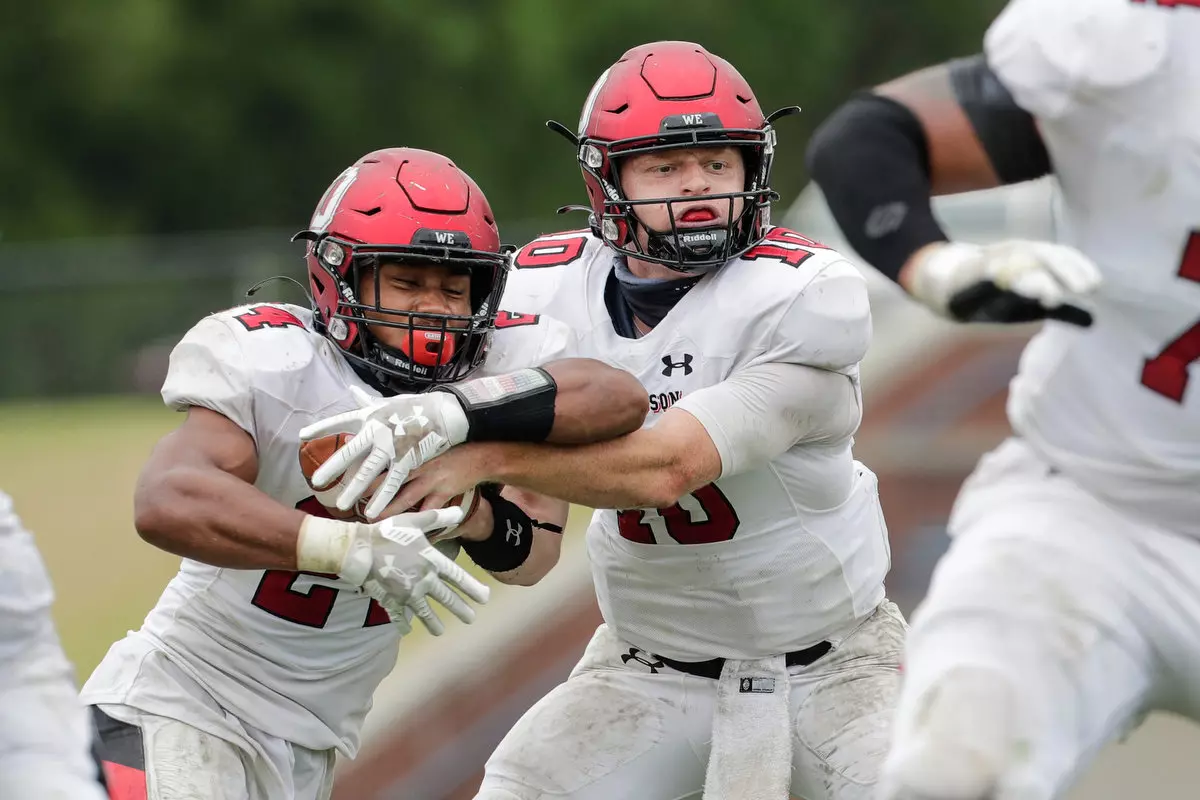 Presbyterian takes on Davidson in non-conference football action at Bailey Memorial Stadium on Saturday, April 10, 2021 in Clinton, South Carolina.