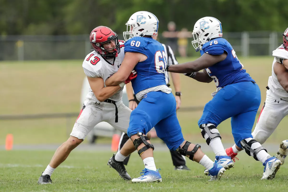 Presbyterian takes on Davidson in non-conference football action at Bailey Memorial Stadium on Saturday, April 10, 2021 in Clinton, South Carolina.