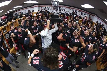 Davidson takes on Presbyterian in PFL football action at Smith Field at Richardson Stadium on Saturday, October 16, 2021 in Davidson, North Carolina.