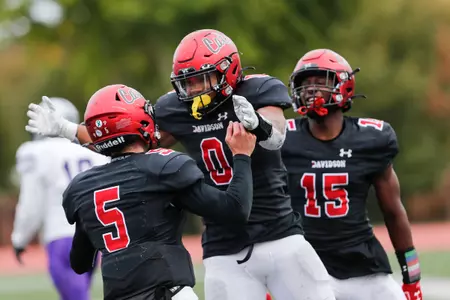 Davidson takes on St. Thomas in Pioneer Football League football action at Richardson Stadium on Saturday, November 06, 2021 in Davidson, North Carolina.