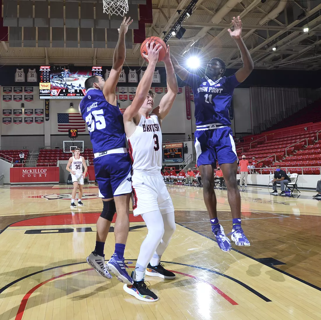 Davidson takes on High Point in non-conference basketball action at Belk Arena on Wednesday, November 25, 2020 in Davidson, North Carolina.