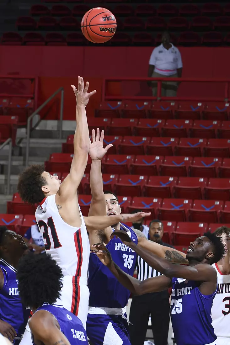 Davidson takes on High Point in non-conference basketball action at Belk Arena on Wednesday, November 25, 2020 in Davidson, North Carolina.