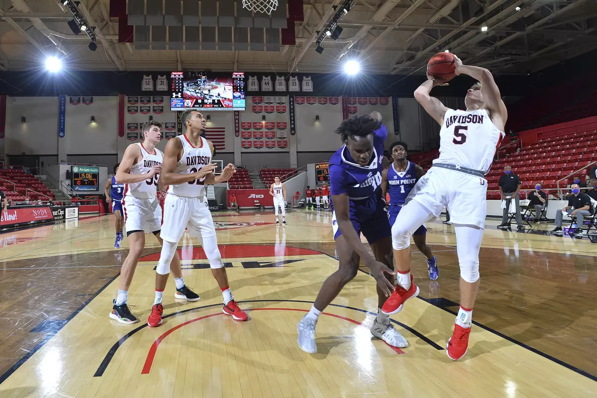 Davidson takes on High Point in non-conference basketball action at Belk Arena on Wednesday, November 25, 2020 in Davidson, North Carolina.