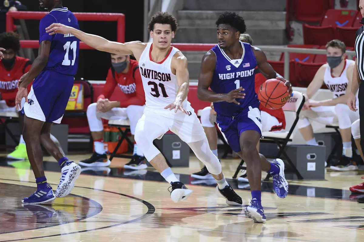 Davidson takes on High Point in non-conference basketball action at Belk Arena on Wednesday, November 25, 2020 in Davidson, North Carolina.