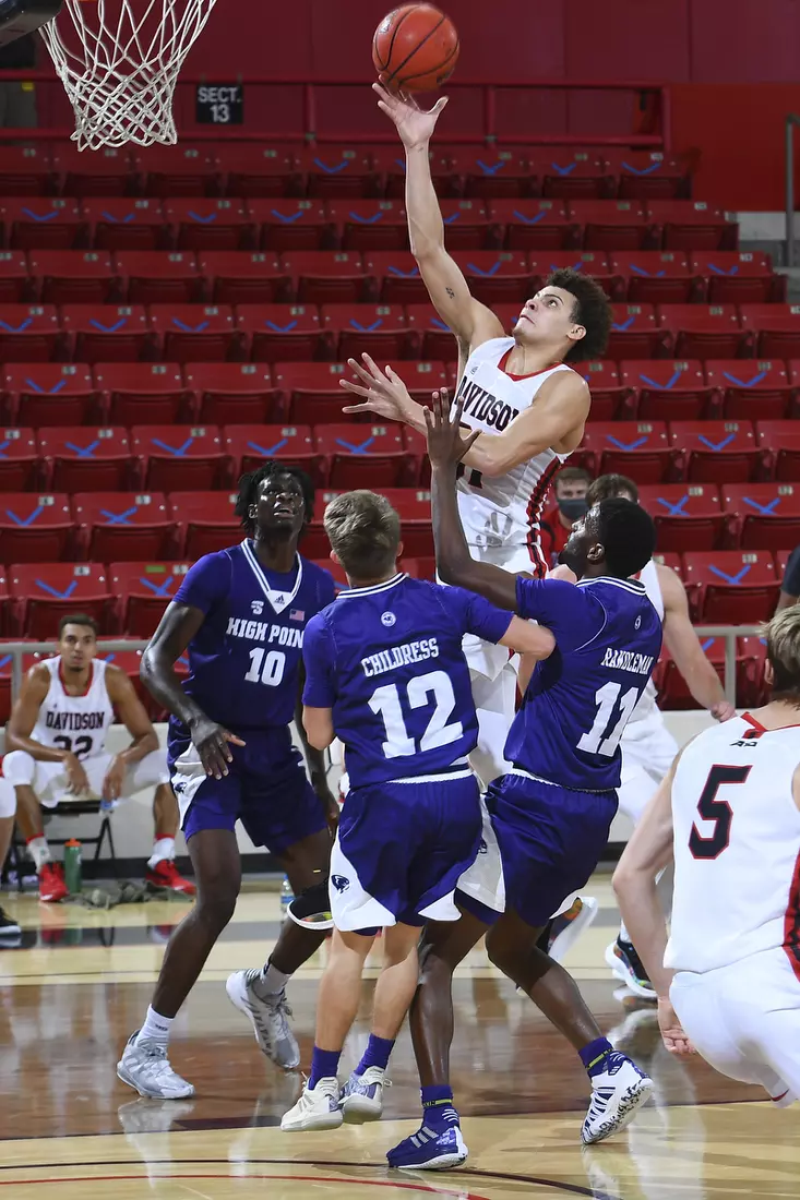 Davidson takes on High Point in non-conference basketball action at Belk Arena on Wednesday, November 25, 2020 in Davidson, North Carolina.
