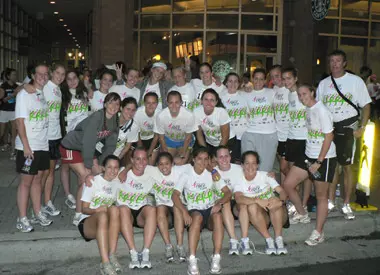 Women's Soccer Takes Part in Race For The Cure Image