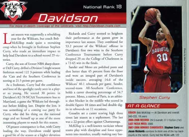 2007-08 Lindy's College Basketball Preview Ranks Davidson 18th Nationally Image