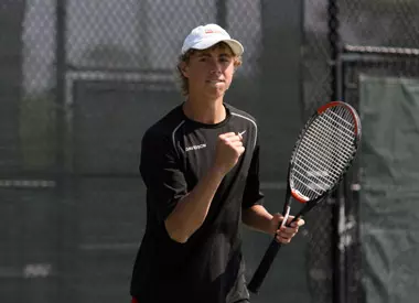 Senior Duo Pace ‘Cats to Fifth Straight Win in M. Tennis  Image