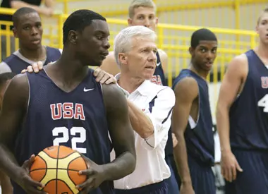 Bob McKillop coaches USA U18 Team.