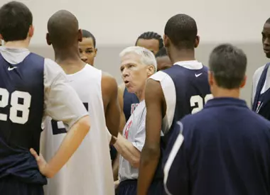 Bob McKillop coaches USA U18 team.