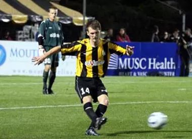 Alex Caskey in action versus D.C. United during the Challenge Cup
