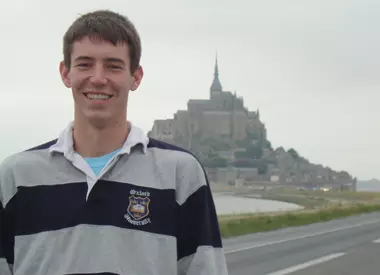 Allen Page at the Island Abbey of Mont St. Michel