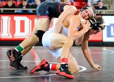 Kevin Birmingham earned a pin in 1:06