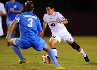 Rising junior Nick Grube in Davidson's 1-0 win over eventual national champion North Carolina