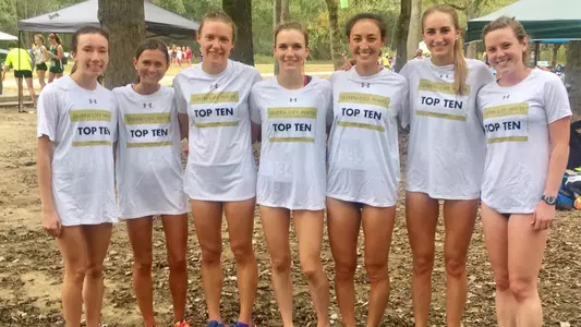 Photo of the top 10 finishers at the Queen City Invite