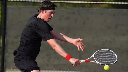 Matthew Rose men's tennis action shot