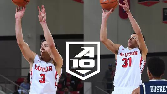 Action photos of Jon Axel Gudmundsson and Kellan Grady