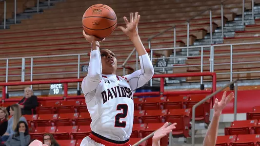 Saadia Timpton Davidson women's basketball action photo