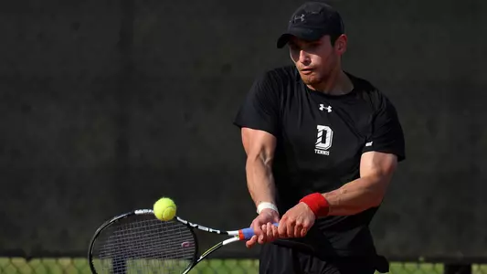 Ricky Saad Davidson men's tennis action photo