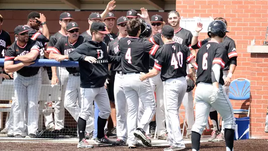 Team Celebration After HR, 2017 A-10 Tourney