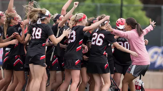 Davidson Lacrosse team action photo