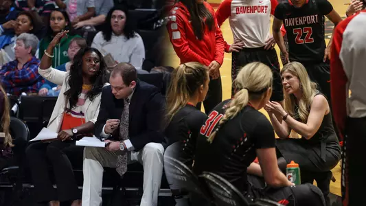 Photo of New Assistant Coach's. Lakevia Boykin (left), and Robyn Scherk-Wells (right).