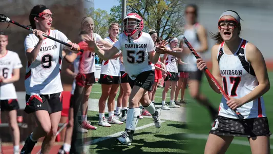 Davidson Women's Lacrosse action photo collage