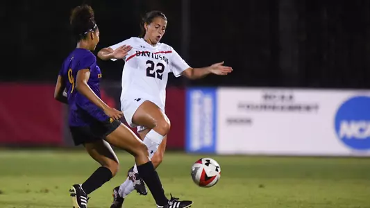 action shot of Allison Gray women's soccer