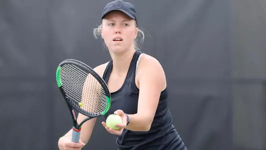 megan scholvick women's tennis action shot