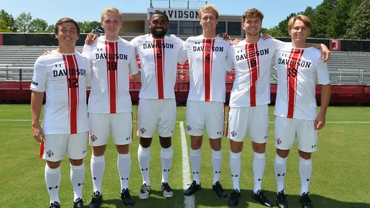 Photo of Davidson men's soccer seniors 2018