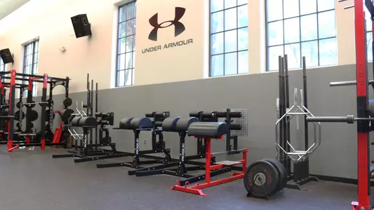 A photo of the weight room