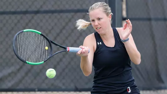 megan scholvick women's tennis action shot