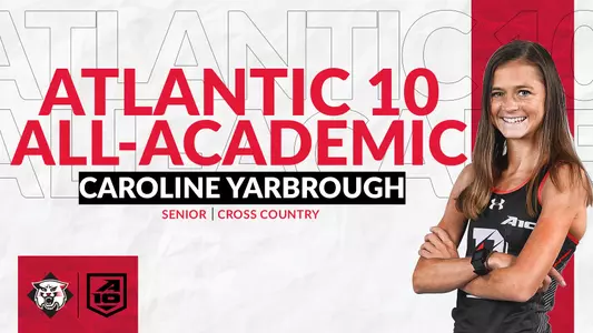 A graphic of Caroline Yarbrough, Academic All-conference