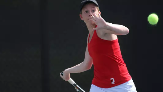 Alexandra Abele women's tennis action shot