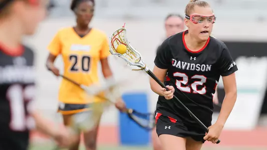Sam Rippley action shot, davidson lacrosse
