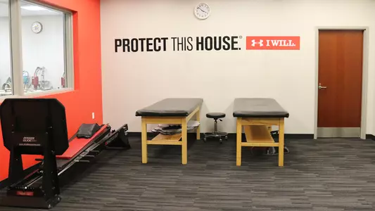 A photo of the athletic training room