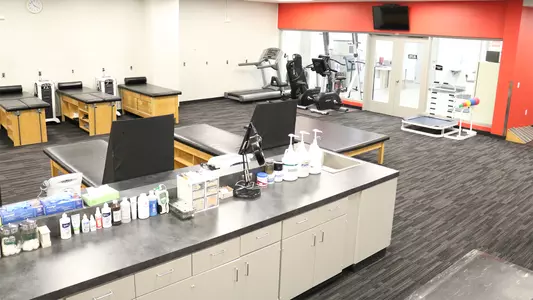 A photo of the athletic training room